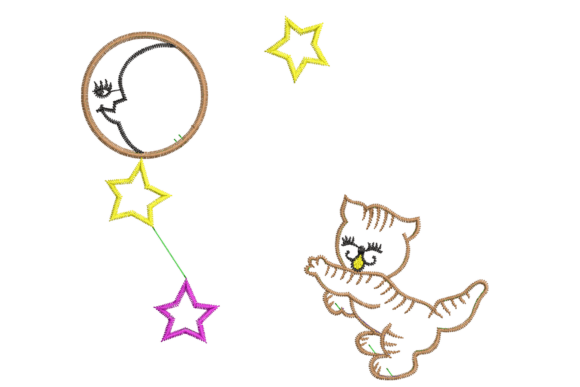 Moon, Stars and Cute Cat Embroidery Review