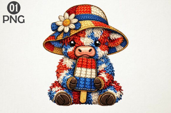 Patriotic Baby Highland Cow: Apparel Design Review
