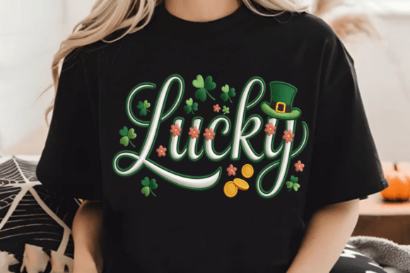 St. Patrick's Day Lucky PNG for Embroidery